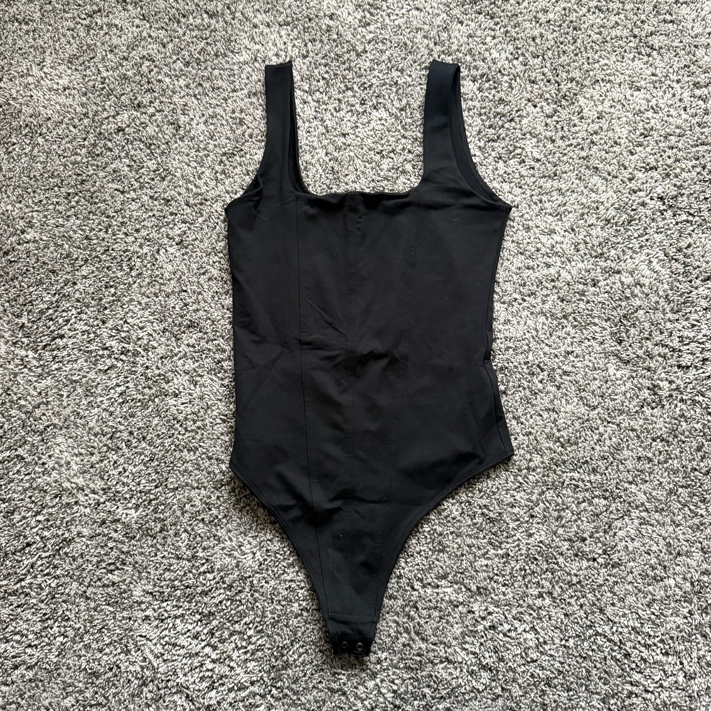 Abercrombie & Fitch Black Scoop Neck Bodysuit